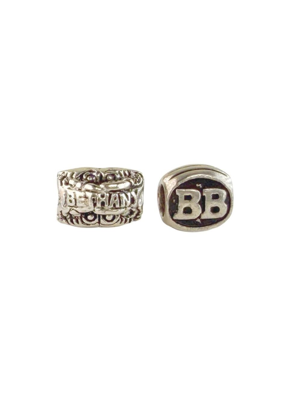Sterling Silver 925 Bethany Beach Delaware Charm Bead Set | 2 Pc
